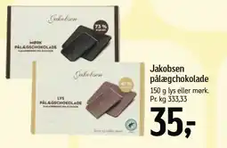 Føtex Jakobsen pålægschokolade 150 g tilbud