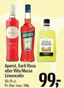 Føtex Aperol, Sarti Rosa eller Vila Massa Limoncello tilbud