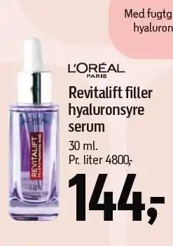 Føtex Revitalift filler hyaluronsyre serum tilbud