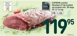 REMA 1000 SUPREME culotte Oksekød af høj kvalitet og modnet min. 28 dage Ca 1.2-1.6 kg tilbud