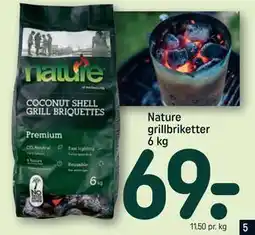 REMA 1000 Nature grillbriketter 6 kg tilbud