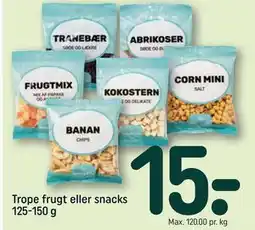 REMA 1000 Trope frugt eller snacks 125-150 g tilbud