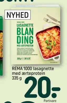 REMA 1000 REMA 1000 lasagnette med ærteprotein 335 g tilbud