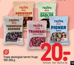 REMA 1000 Trope økologisk tørret frugt 150-250 g tilbud