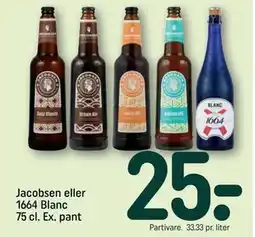 REMA 1000 Jacobsen eller 1664 Blanc 75 cl. Ex. pant tilbud