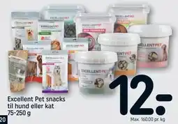 REMA 1000 Excellent Pet snacks til hund eller kat 75-250 g tilbud