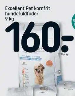 REMA 1000 Excellent Pet kornfrit hundefuldfoder 9 kg tilbud
