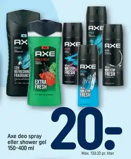 REMA 1000 Axe deo spray eller shower gel 150-400 ml tilbud