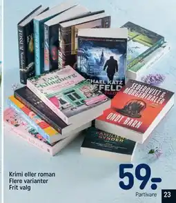 Krimi eller roman Flere varianter Frit valg