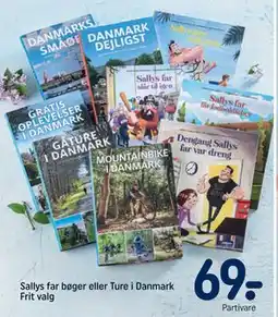 REMA 1000 Sallys far bøger eller Ture i Danmark Frit valg tilbud