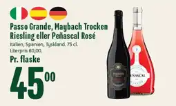 Min Købmand Passo grande, maybach trocken riesling eller peñascal rosé tilbud