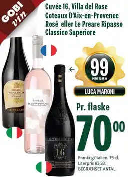 Min Købmand Cuvée 16, villa del rose coteaux d'aix-en-provence rosé eller le preare ripasso classico superiore tilbud