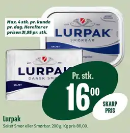 Min Købmand Lurpak tilbud