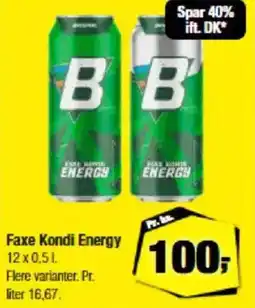 Calle Faxe kondi energy tilbud