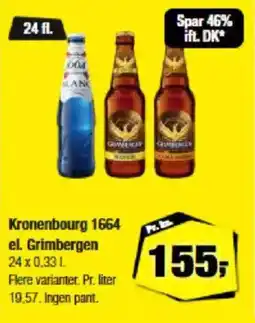 Calle Kronenbourg 1664 el. grimbergen tilbud