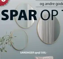 JYSK SANDAGER spejl tilbud