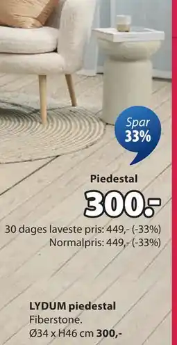 JYSK LYDUM piedestal tilbud