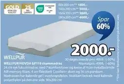 JYSK WELLPUR HOVDA GF110 skummadras tilbud