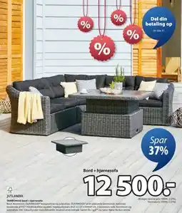 JYSK TAMBOHUSE bord + hjørnesofa tilbud