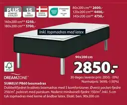 JYSK SUMELVI PB60 boxmadras tilbud
