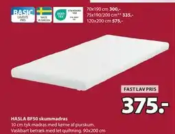 JYSK HASLA BF50 skummadras tilbud