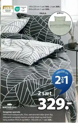 JYSK Sengetøj i percale tilbud