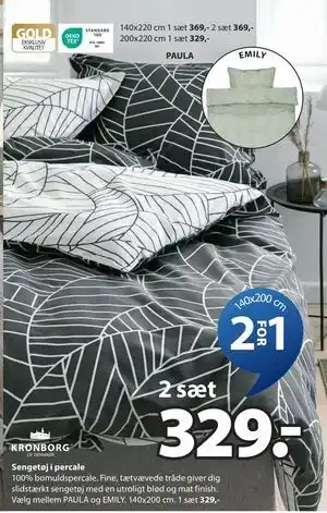 JYSK Sengetøj i percale tilbud