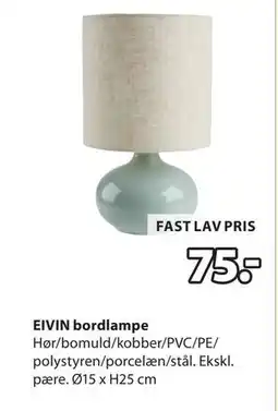 JYSK EIVIN bordlampe tilbud