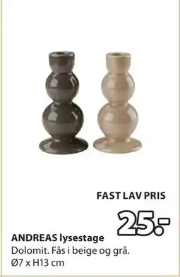 JYSK ANDREAS lysestage tilbud