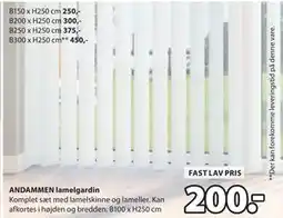 JYSK ANDAMMEN lamelgardin tilbud