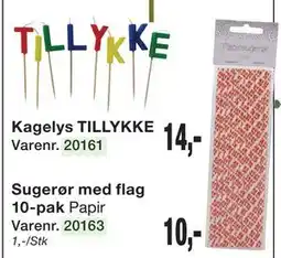 Harald Nyborg Sugerør med flag 10-pak tilbud