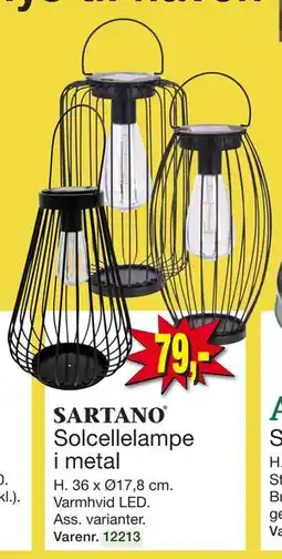 Harald Nyborg Solcellelampe i metal tilbud