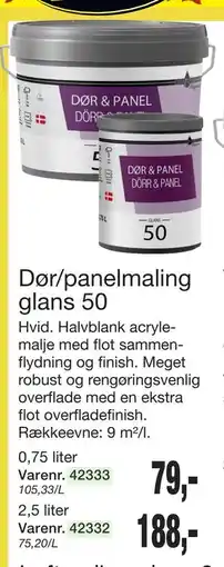 Harald Nyborg Dør/panelmaling glans 50 tilbud