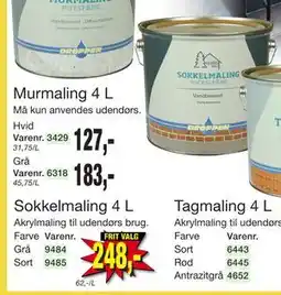 Harald Nyborg Sokkelmaling 4 L tilbud