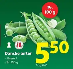 Lidl Danske ærter tilbud