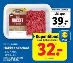 Lidl Hakket oksekød tilbud