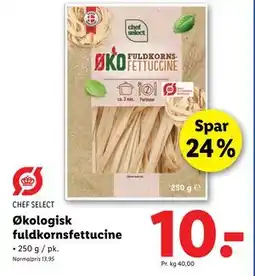 Lidl Økologisk fuldkornsfettucine tilbud
