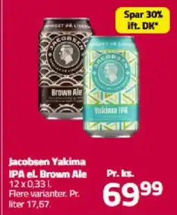 Fleggaard Jacobsen Yakima IPA el Brown Ale tilbud