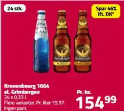 Fleggaard Kronenbourg 1664 el. Grimbergen tilbud