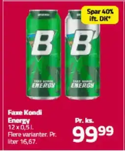 Fleggaard Faxe Kondi Energy tilbud