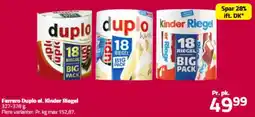 Fleggaard Ferrero Duplo el. Kinder Riegel tilbud