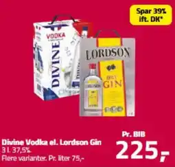 Fleggaard Divine Vodka el. Lordson Gin tilbud