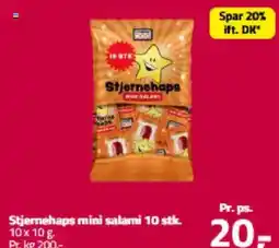 Fleggaard Stjernehaps mini salami 10 stk. tilbud