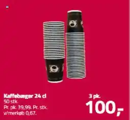 Fleggaard Kaffebæger 24 c 50 stk. tilbud