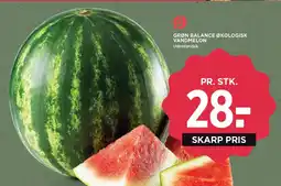 MENY Grøn balance økologisk vandmelon tilbud