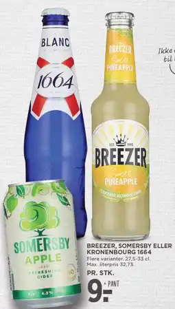 MENY Breezer, somersby eller kronenbourg 1664 tilbud