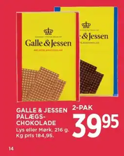MENY Galle & jessen pålægs- chokolade tilbud