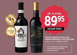 MENY Tator primitivo eller gran appasso collezione tilbud