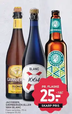 MENY Jacobsen, grimbergen eller 1664 blanc tilbud
