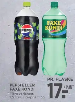 MENY Pepsi eller faxe kondi tilbud